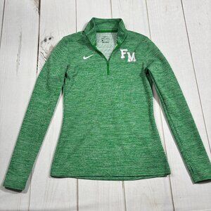 FMHS Green Wave Nike Dri-Fit Pullover Size Small Green Thumb Holes Womens